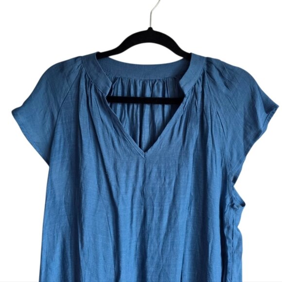 Cupshe Blue Relaxed Tunic Swim Coverup Sz Medium NEW - Picture 4 of 13